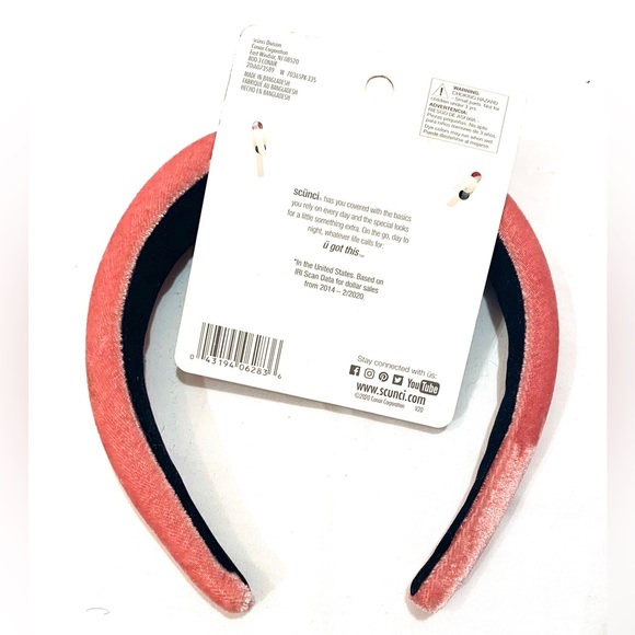 Pink Velvet Headband - Picture 3 of 3